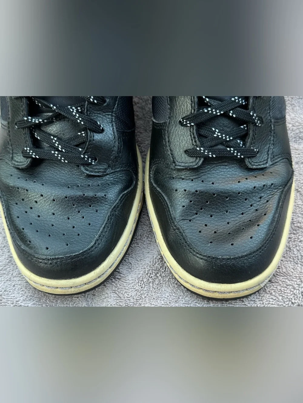 Nike Dunk Sky Hi Wedge Black Patent 644877-008 Women's 8.5 EUC - Picture 5 of 8